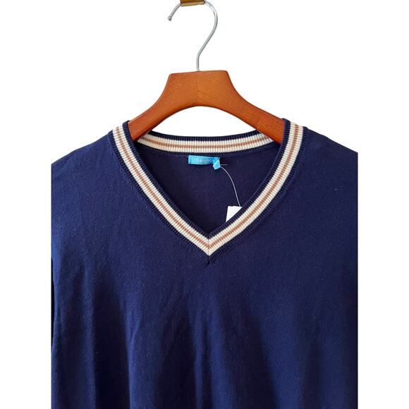 J. McLaughlin Keene Solid Cashmere Blend Sweater Blue XL - Picture 3 of 8